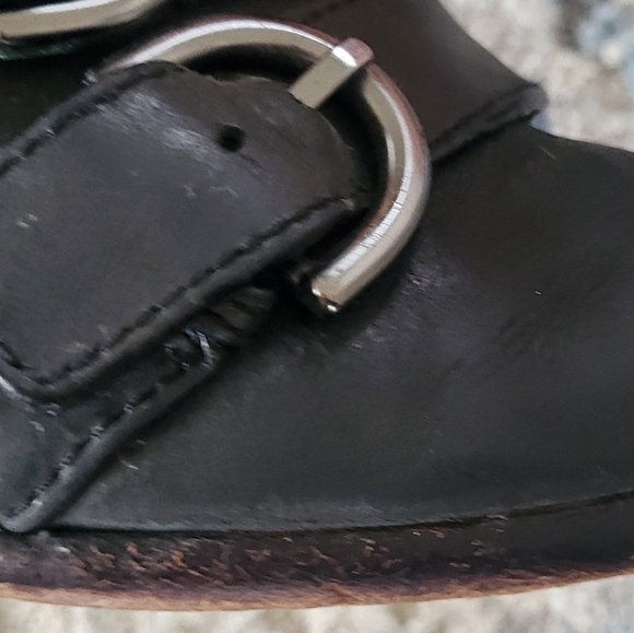 Coach Tessie Black Leather Ankle Moto High Heel Buckle Boots Booties Siz… - Picture 10 of 16